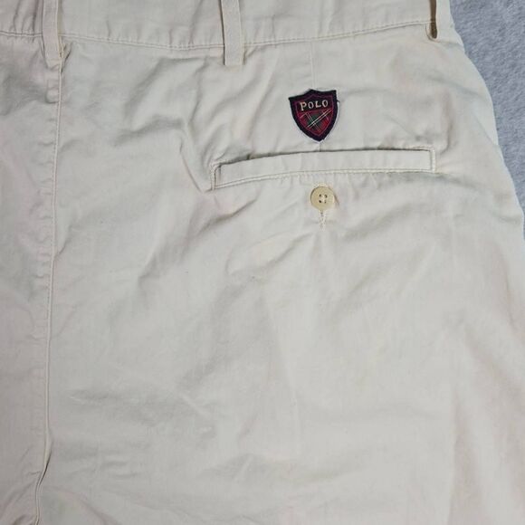 Vtg Polo Ralph Lauren Pleaded Shorts Chino made in USA the Caassic Golf 36 8" - Picture 6 of 10
